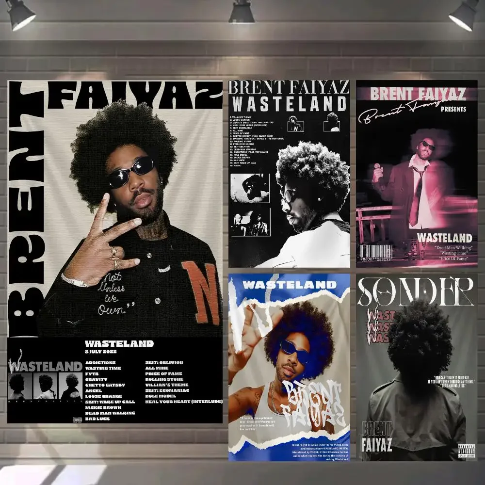B-Brent Faiyaz Cloud Rap Tra Tapestry Microfiber Background Art Decor For Bedroom Living Room Garden Outdoor Festival Wall Deco