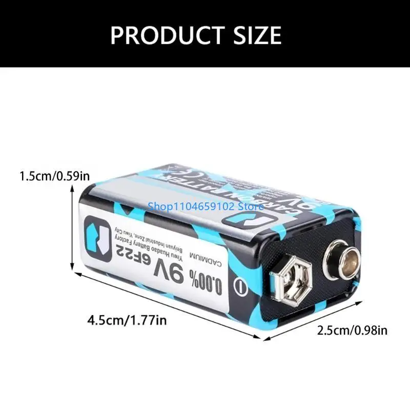 10pc 9V 6F22 Battery Stable Low SelfDischarge Wide Compatibility