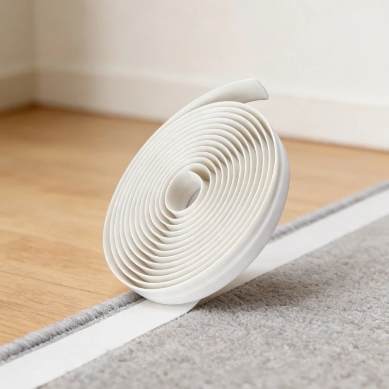 M6CF Carpet Binding Trim PVC Adhesive-Backed Floor Strips for Entryway Carpets, Hallways, and Exposed Carpet Borders