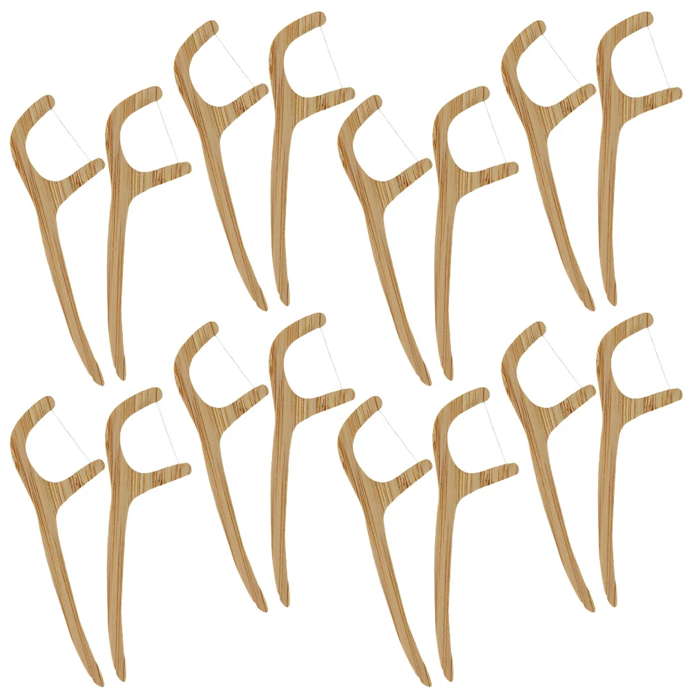 20 قطعة الخيزران الخيط يختار رقيقة حريري قطن الأسنان لتنظيف الأسنان العميقة إزالة الطعام الفعال واللثة صحية خيط تنظيف الأسنان #5