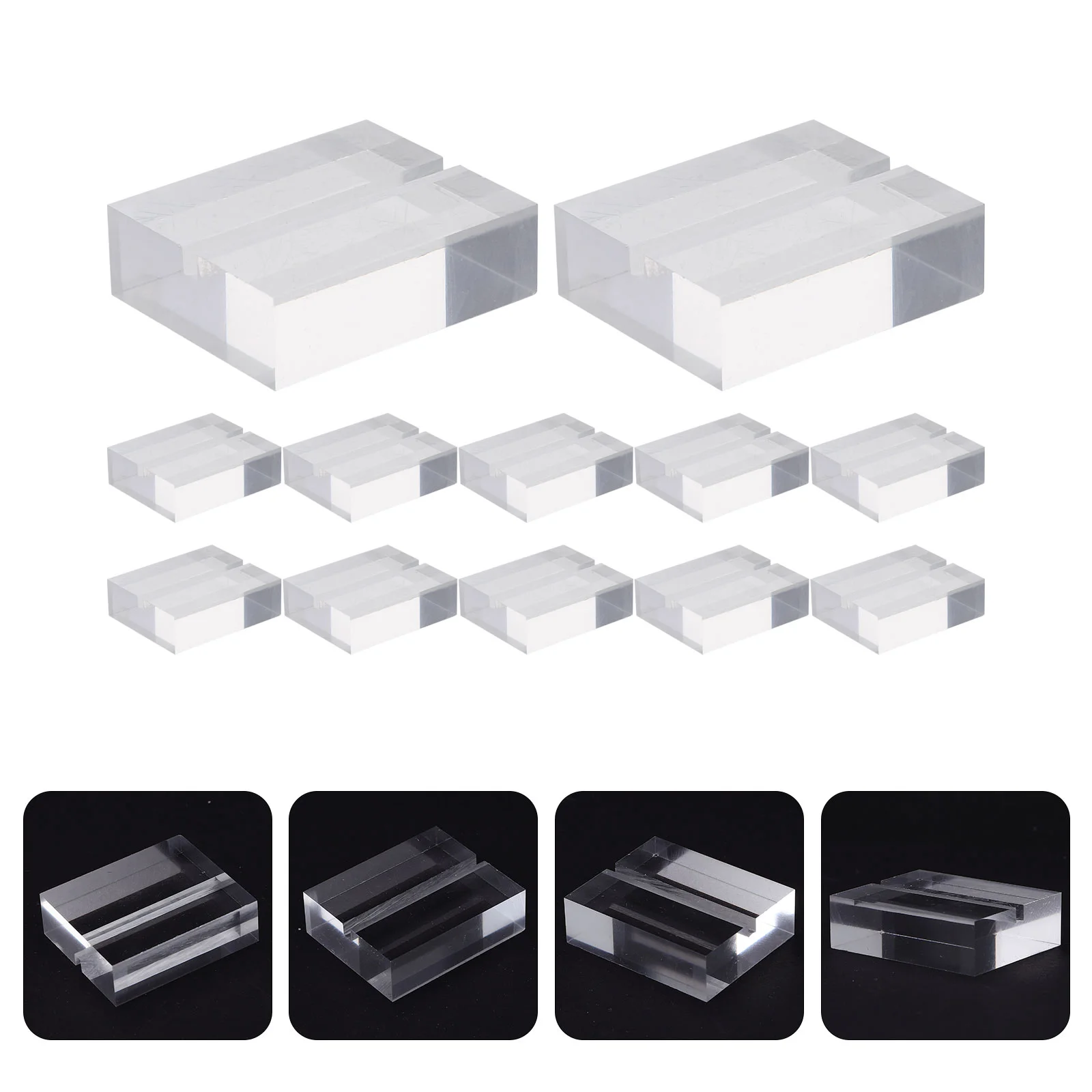 12Pcs Acrylic Cards Holders Tabletop Message Cards Holder Message Card Stand table numbers acrylic display stand