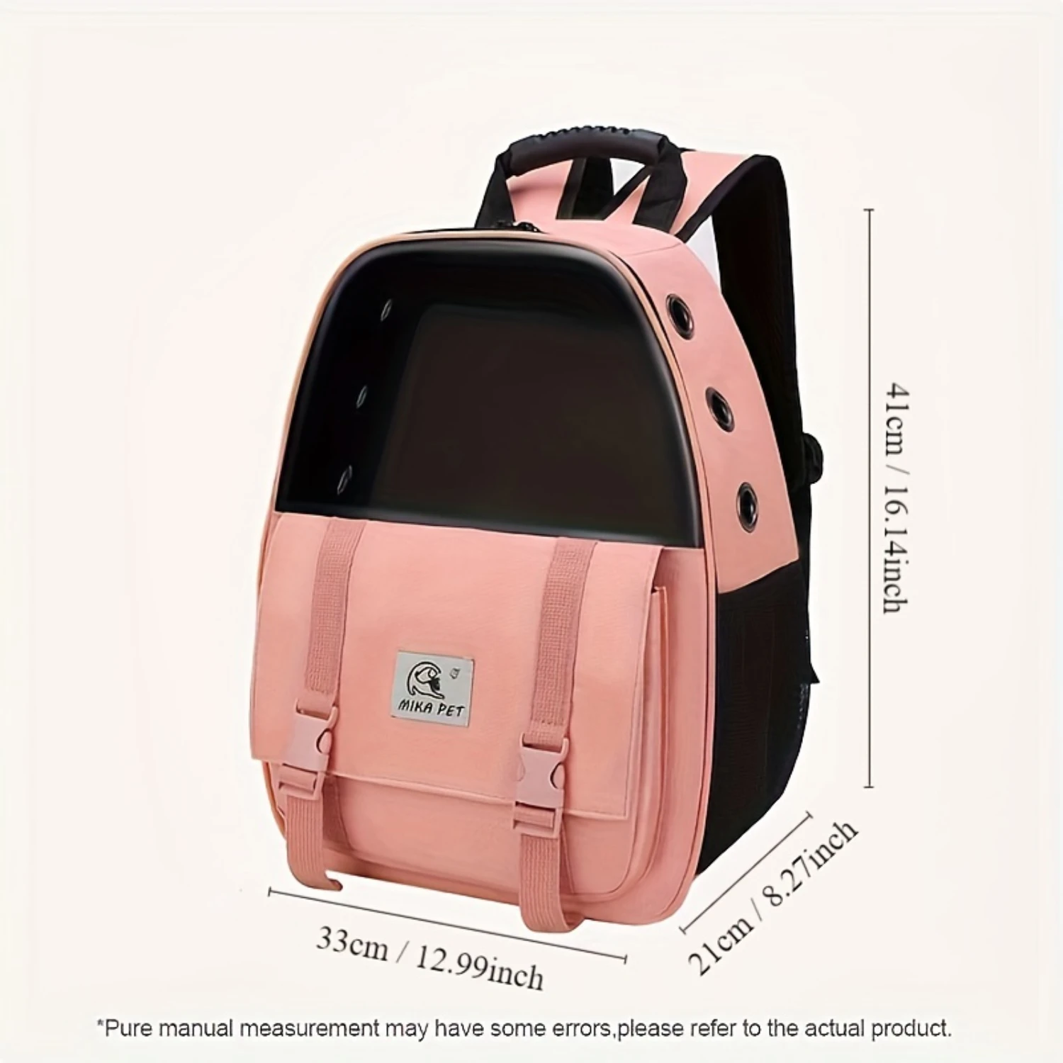 

Portable Pet Backpack Carrier with Transparent Window - Durable Polyester with Zipper Closure for Cats and Dogs - Travel-Friend