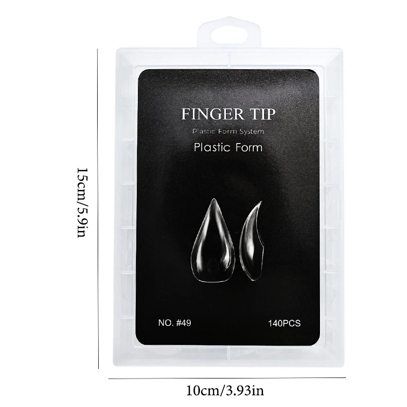 {MX} 70/140 pièces 3D griffe d'aigle incurvée faux ongles réutilisable cristal couverture complète presse sur pointe d'extension d'ongle