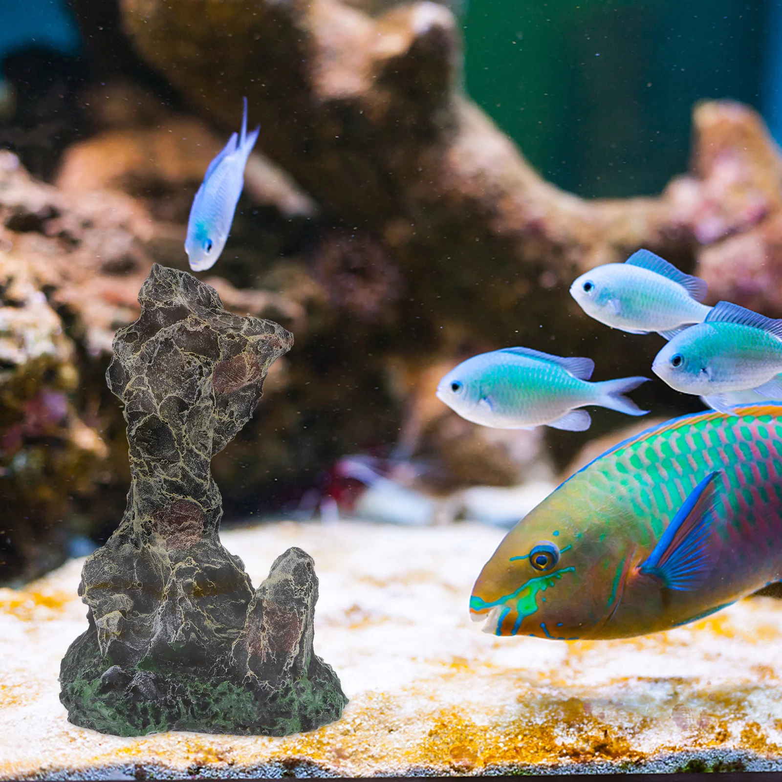 

Resin Aquarium Rockery Ornament Simulation Stone Ornament Fish Tank Decoration Artificial Aquarium Landscape Decor
