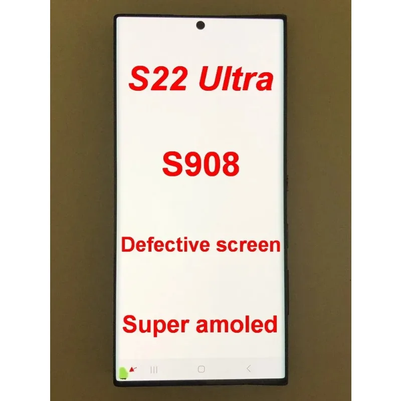 Pop Super AMOLED для Samsung Galaxy S22 Ultra ЖК-дисплей SM-S908 S908U S908E Замена дигитайзера сенсорного экрана с дефектами Sc