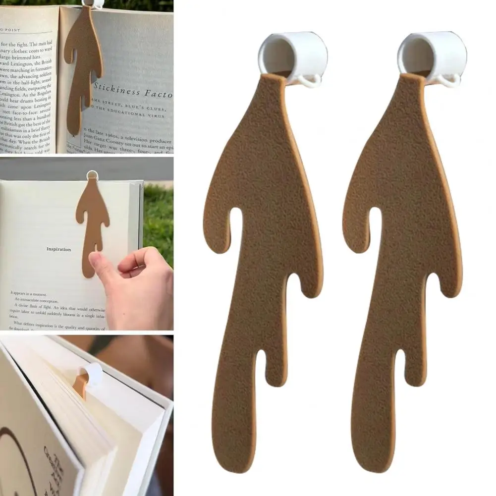 Coffee Spill Bookmark Quirky Spilled Coffee Bookmarks Compact Portable Book Lover Gift with Versatile Use Funny Book for Reading