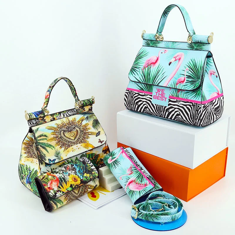 VM FASHION KISS 27 patterns Classic Crossbody Bags For Women Frame Handbags And Purses Set Suit Printing Shoulder Totes Ladies
