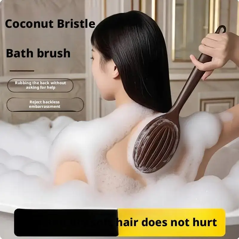 Soft Body Scrubber Shower Exfoliating Scrubs Long Handle Bath Brush Exfoliator Skin Massager Cleaning Brush Bathroom Accessories