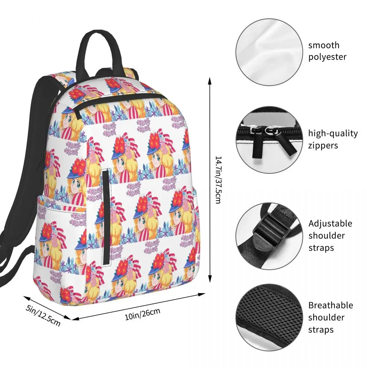 Candy Candy Anime Manga Backpack Student BookBag Kids School Bag Computer Shoulder Bags Boys Girls