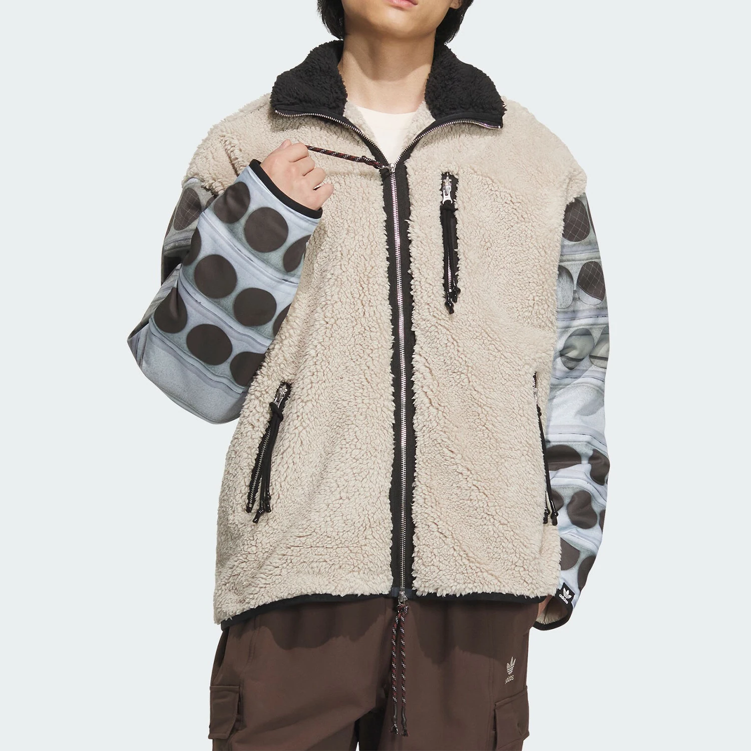 Adidas genuine Originals Unisex Fleece Loose Sports Jacket IY9514