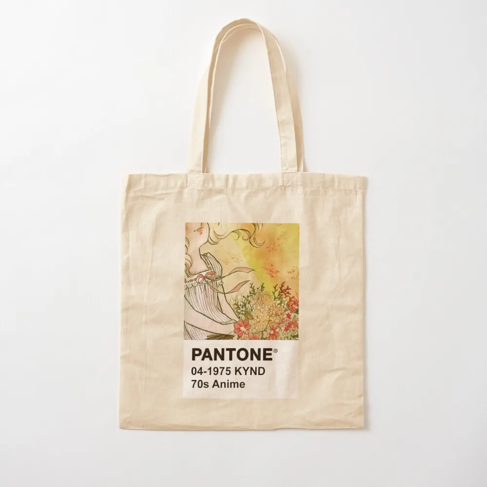 PANTONE 70s Anime Tote Bag Beach bag hand bags bags for women Canvas shoulder bag