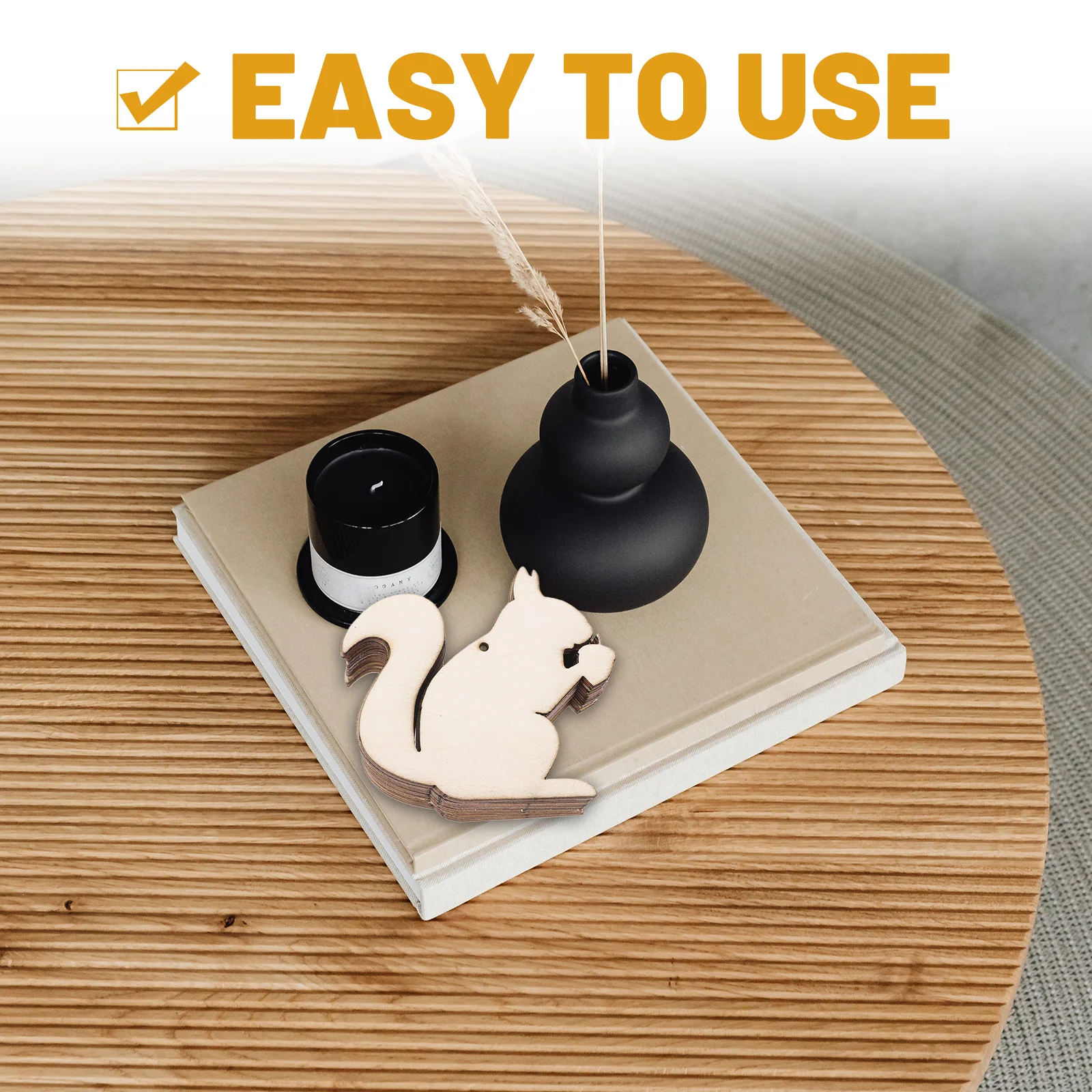 

20Pcs Squirrel Cutouts Wooden Shapes for Crafts Blank Wood Chips DIY Home Decorations Squirrel for Crafts Unfinished Wood