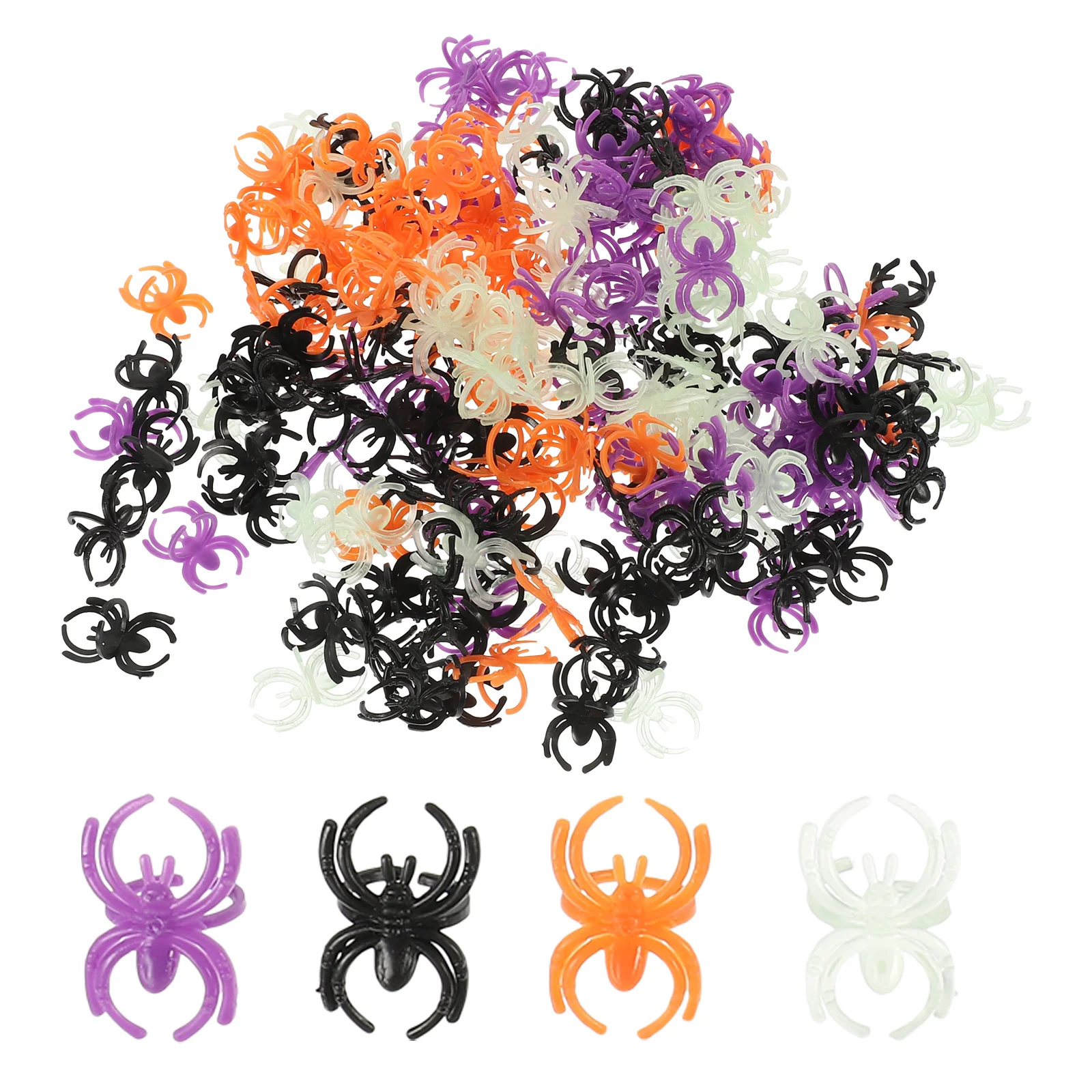 Halloween Toy Ring Spider Napkin Rings Halloweeen Decoration Finger Trick Treat