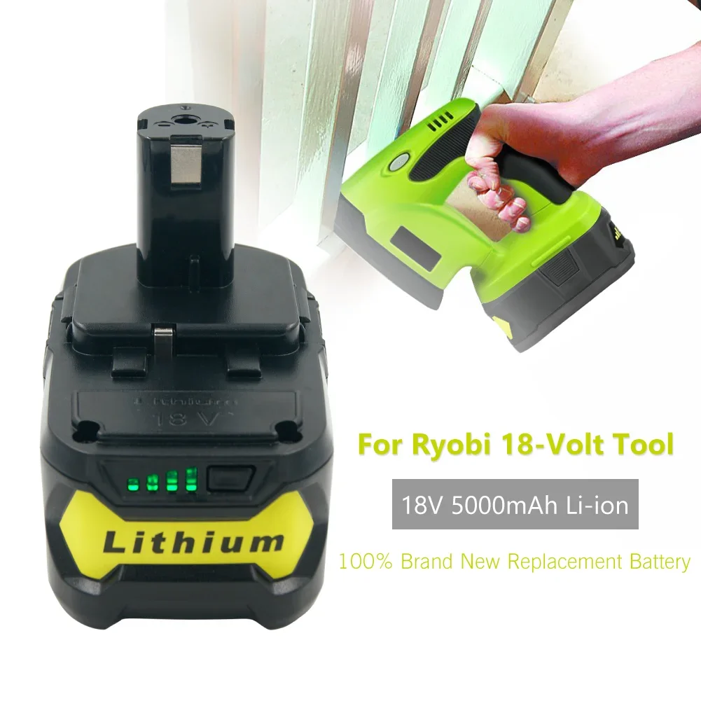 New P117 Charger for 18V 5000mAH Li-ion RB18L50 Rechargeable Battery for Ryobi for Ryobi 9.6V-18V EU Plug(not included battery)