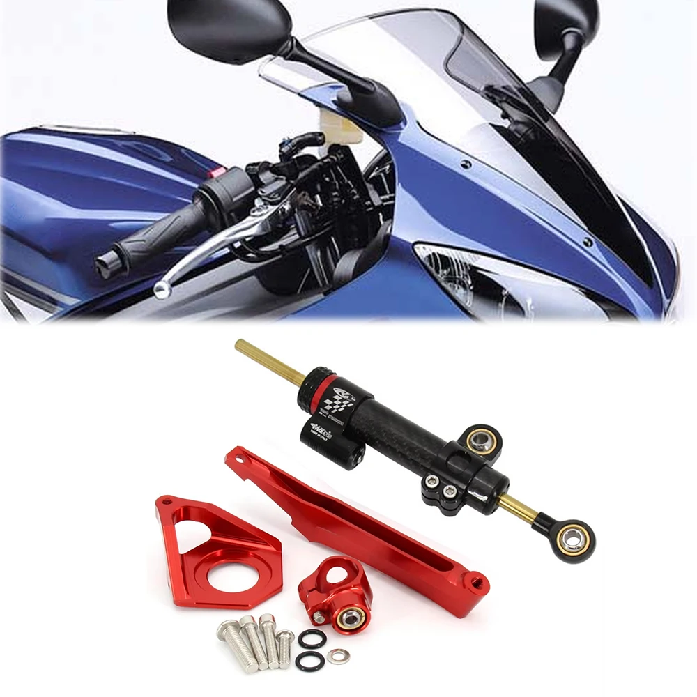 

New Motorcycle Steering Stabilizer Damper shock absorber Bracket kit Accessories For YAMAHA YZF R6 YZF600 2003 2004 2005