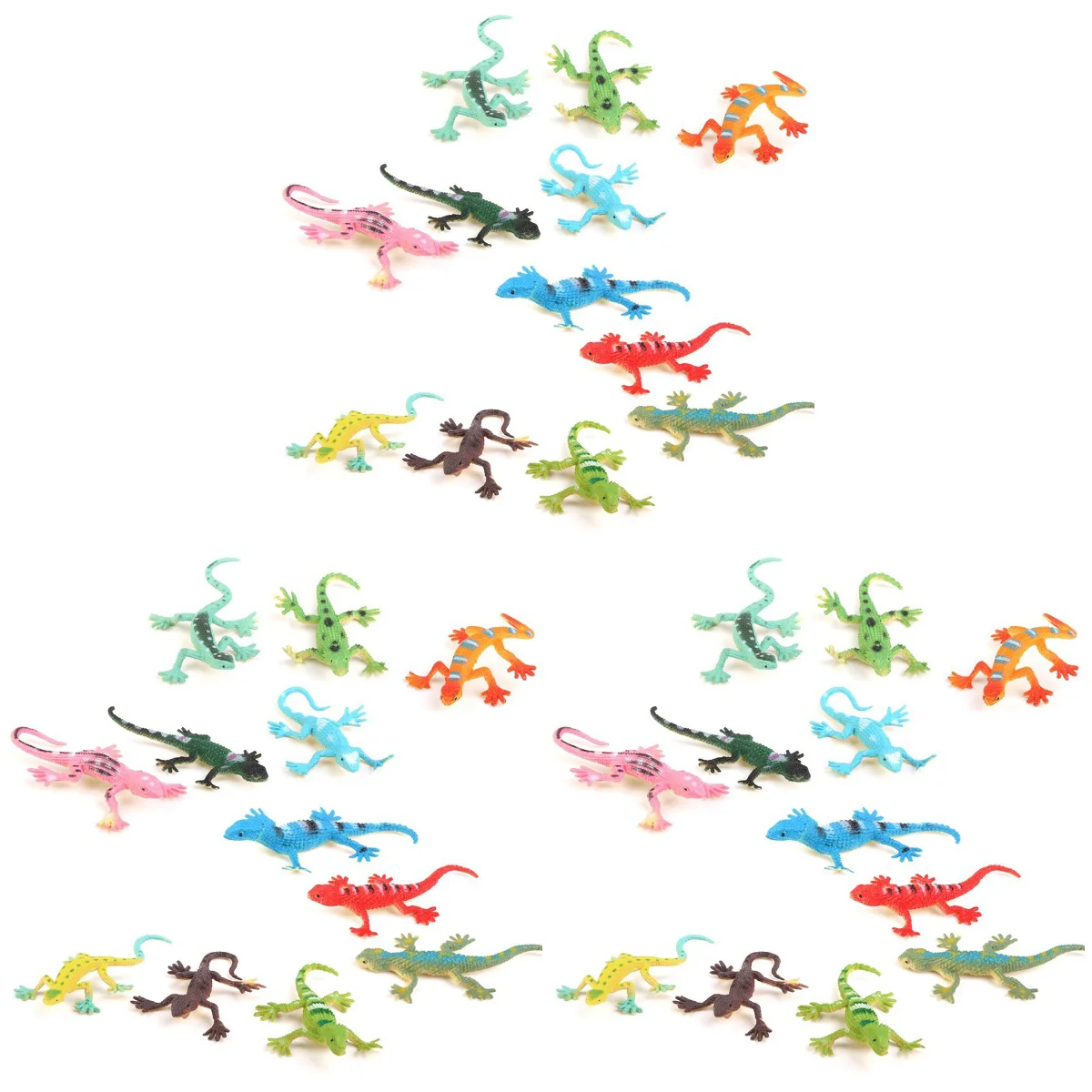 

36 pcs Model Plastic Lizard Figures Kids Toy Set Party Tricks Plastic Lizard Toy