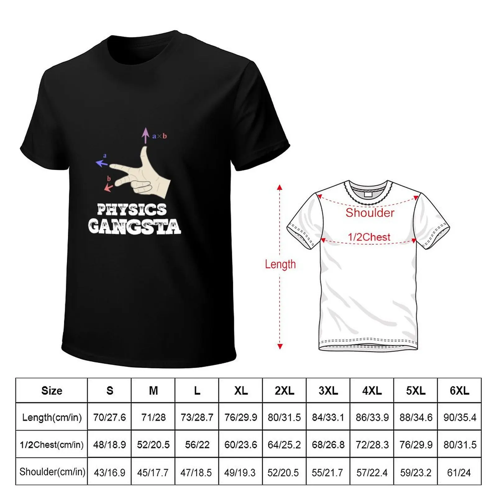 Physics Gangsta design funny physics distressed T-Shirt Festival Short Sleeve T-Shirt