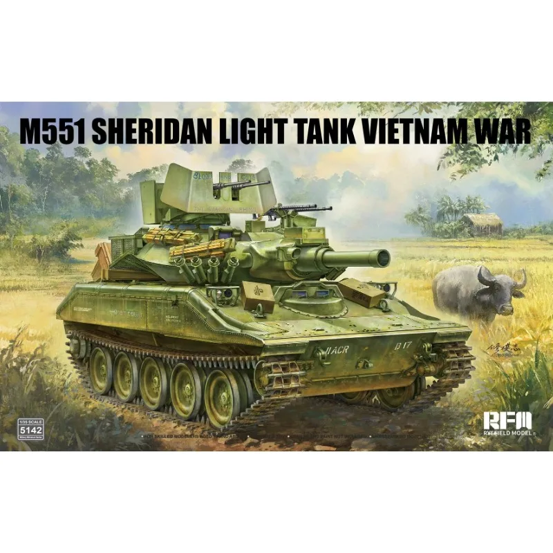

RYEFIELD 5142, масштаб 1/35, M551, легкий танк Sheridan, сборка войны во Вьетнаме, пластик, комплект модели танка