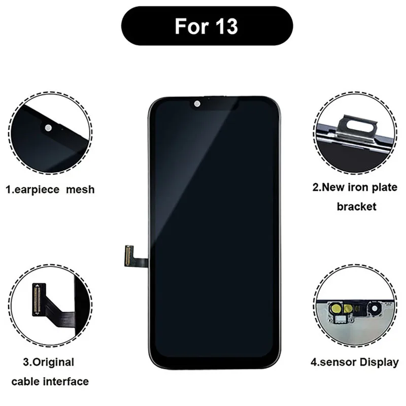 HL-Incell iPhone HD+ Screen For iPhone 13 Display LCD 13Mini LCD With 3D Touch Screen Digitizer Assembly Display No Dead Pixel