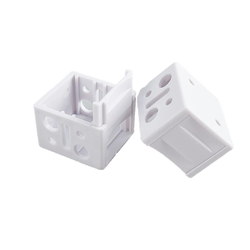 2 PCS White Blind Brackets Low Profile Box White Mounting Bracket for Window Blinds Shutter Plastic Installation Accessories