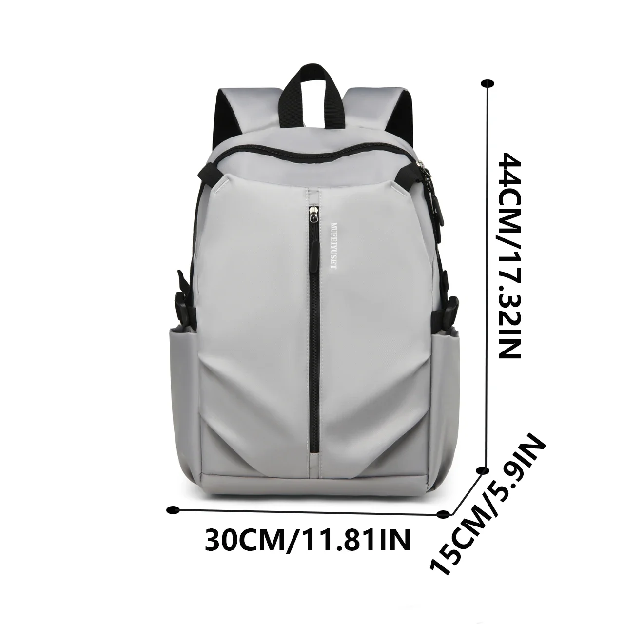 Campus solid color waterproof backpack lightweight trendy large capacity computer bag business travel versatile bag