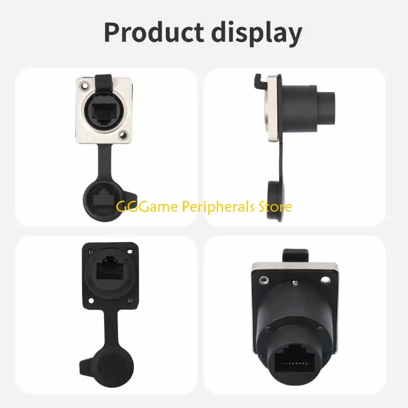 U55B Panel Mounted RJ45 Networking Coupler Module Locking 180/90 Degree Option Cat6/Cat5e Compatibility