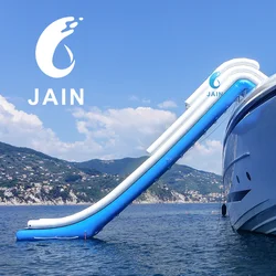 Inflatable Large Yacht Water Slide, 6m or 3.5m Floating Dock Boat Sea Kids/Adult Compact for Yacht, Ship（with Air Pump）