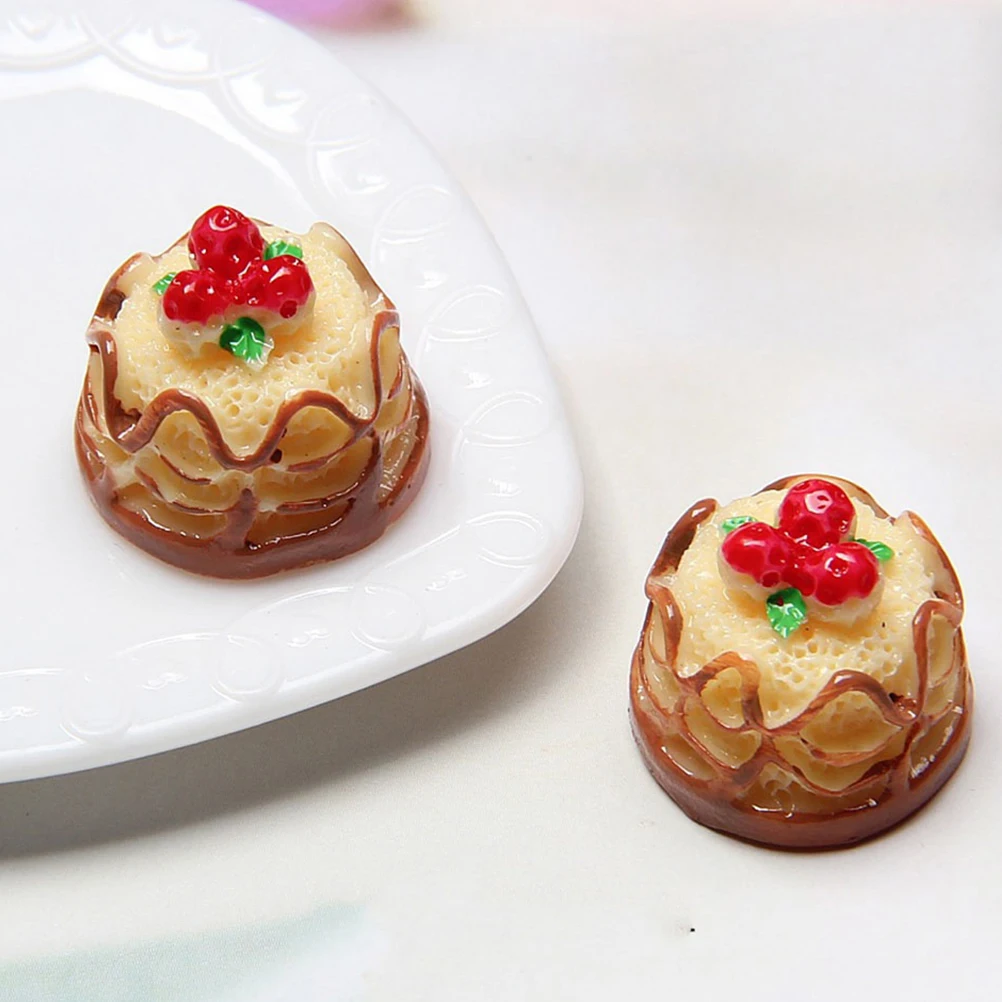 

20 Pcs Simulation Cake Accessories Artificial Food Props Dessert Decoration Models Resin Display