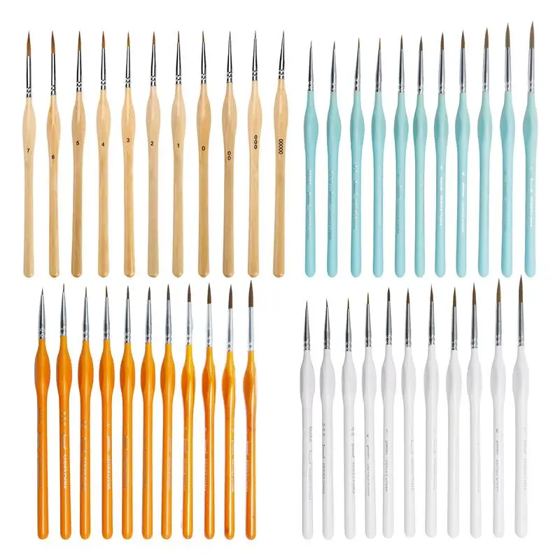 Miniature Detail Paint Brush Set 11PCS Mini Paints Brush Set Miniature Paint Brushes Professional Tiny Paints Brush Set Fine