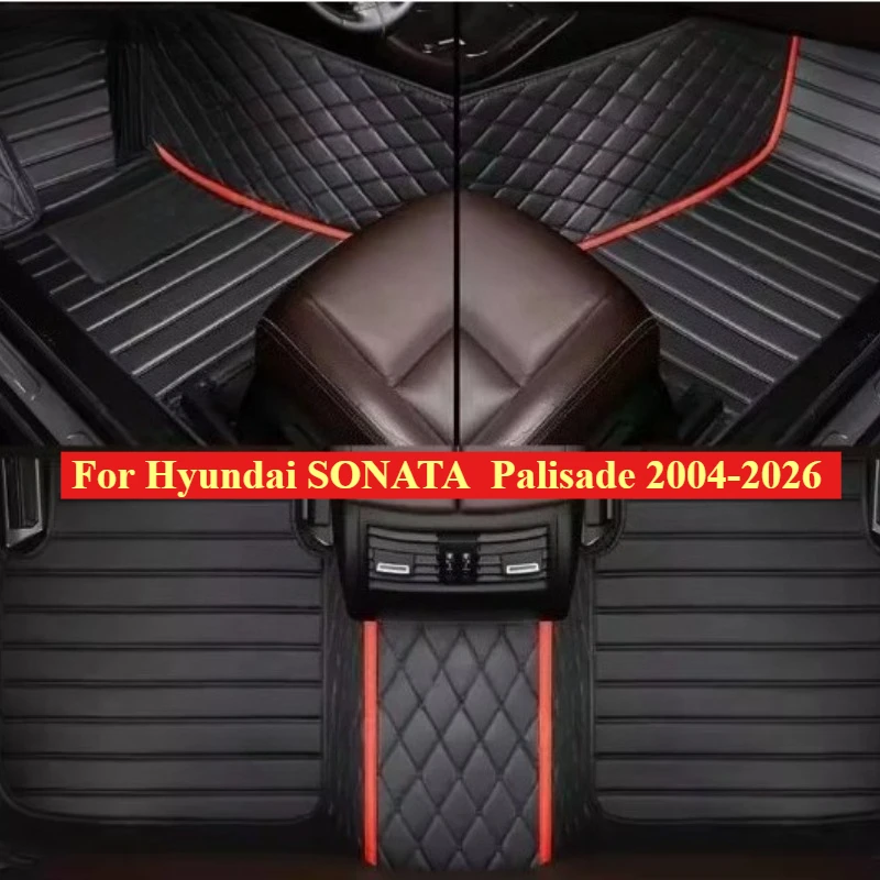 

Custom Car Floor Mats For Hyundai SONATA Palisade 2004-2026 All Weather Auto Accessories Foot leather Carpets Fashion Rugs Pads