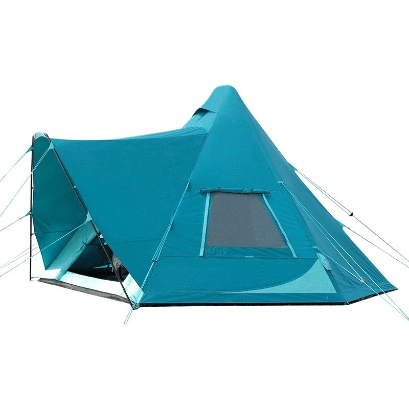 

Inflatable tent Double rainproof thickened camping tent Outdoor pyramid house tent Overnight