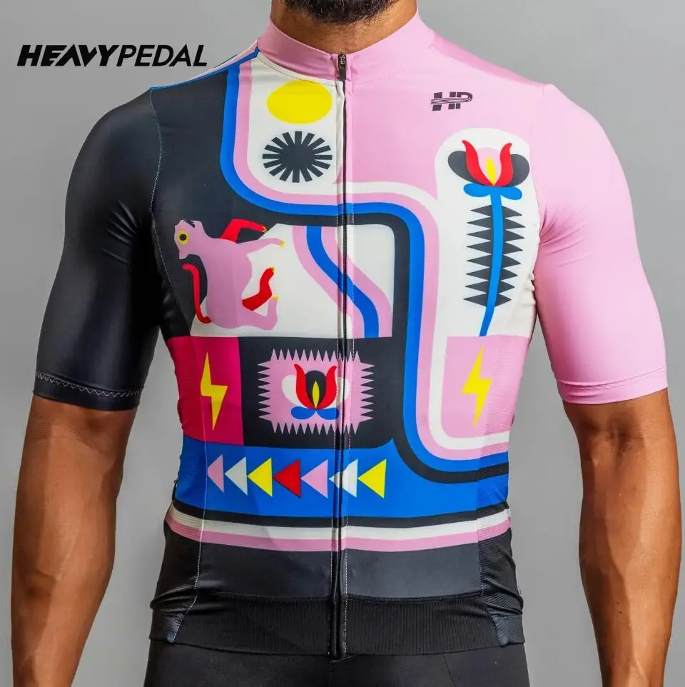 

Heavypedal Summer Cycling Clothing Men Short Sleeve Shirts Quick Dry Breathable Jersey Outdoor Sports Mtb Road Cycling Jersey