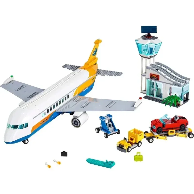 Ville aéroport avion modèle briques de construction avion éducatif blocs de construction jouets éducatifs pour enfants cadeau