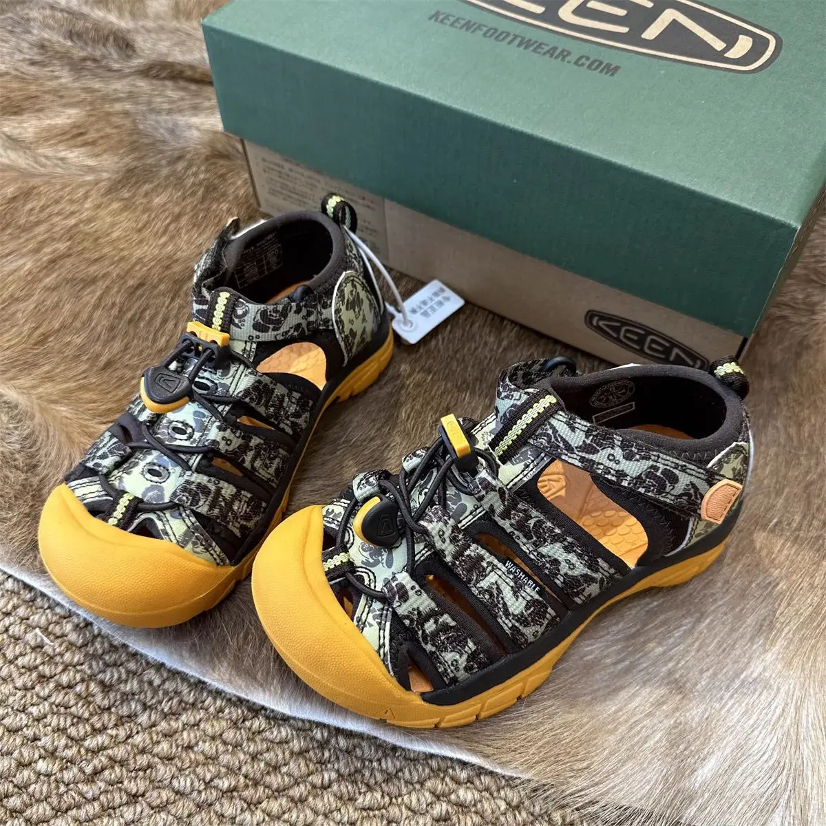 Keen Outdoor Wading Sandals for Boy and Girl Closed Toe Protection Hiking Quick-Drng Sandals Children Shoes