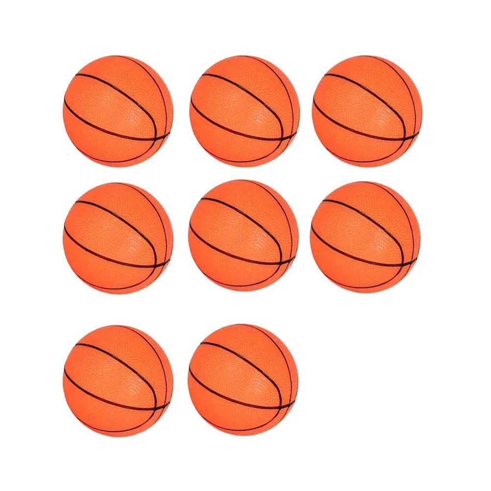 مجموعة كرة سلة قابلة للنفخ مكونة من 9 قطع كرة نطاطة صغيرة برتقالية مقاس 4 بوصات للأطفال في الأماكن المغلقة والخارجية مع مضخة متضمنة #5