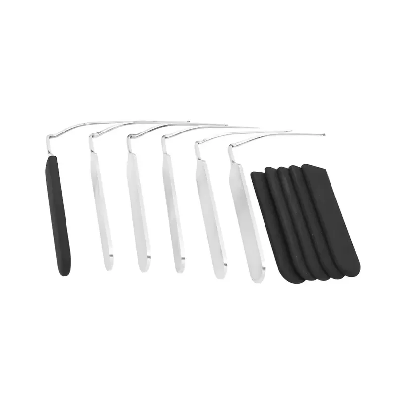 8pcs Arc-shaped Lockpick with Anti-slip Handle Hooks Lock PIck Set Civil Tool Locksmith Supplies Hardware Tools