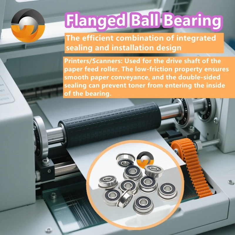 

10PCS F605RS Flanged Ball Bearing 5x14x5mm Miniature Ball Bearing Rubber Sealed ABEC-7 Single Side for RC Car Drone Fan Motor