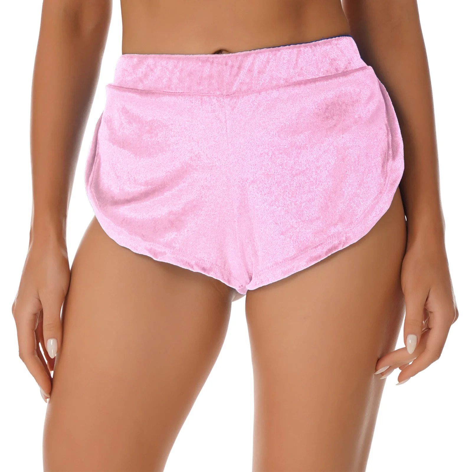 Verão yoga shorts roupas femininas veludo casual elástico bolha bunda esporte calças curtas de cintura alta fitness correndo shorts bottoms