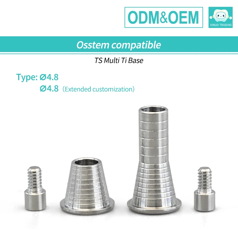 6st Osstem Multi-Unit Titanium Base Abutment CAD/CAM Grade 5 TiBase High Precision Implant Restoration for Dental Clinics & Labs
