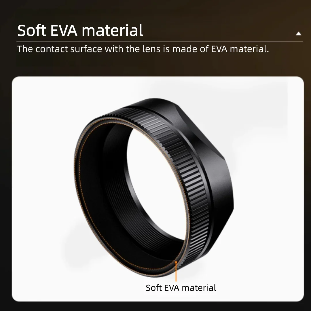 غطاء عدسة الكاميرا لـ Fujifilm X نصف معدني دائري ضوء درع محول مربع الرجعية ظلة غطاء كتلة تقليل الضوء الضالة