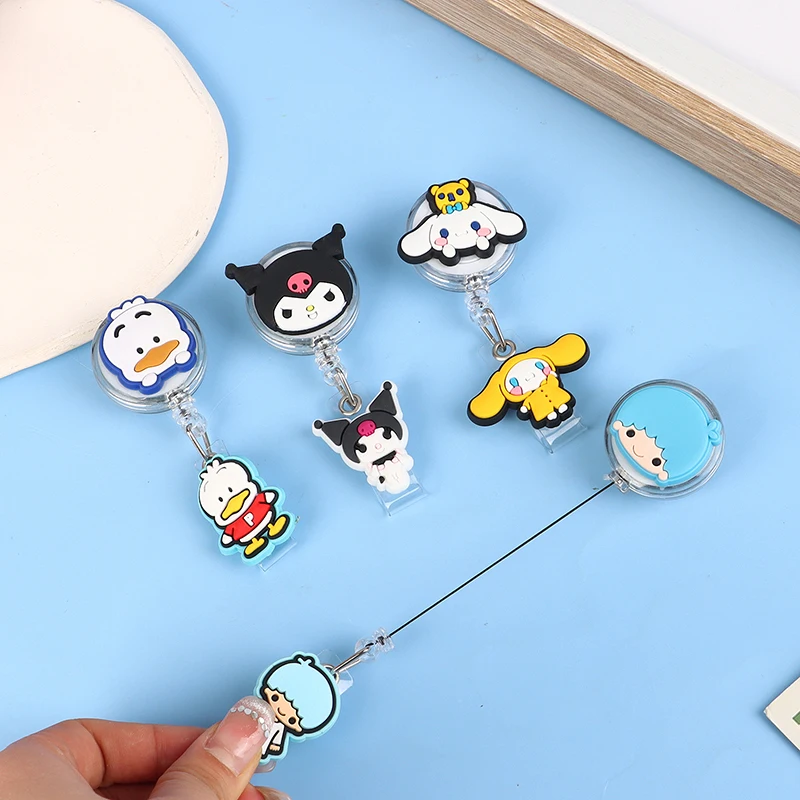 Cartoon Cute Anime Characters Retractable Badge Reel For Nurse Doctor Card Holder Name Card Accessories Supplies