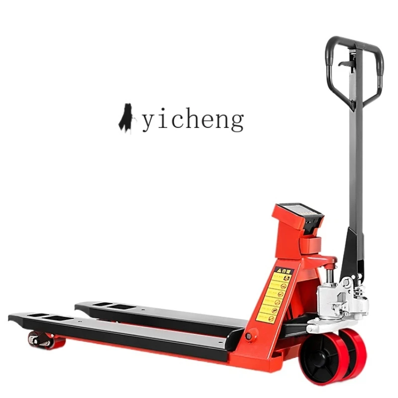 YY Electronic Forklift Scale Manual Hydraulic Truck with Weighing Trailer Forklift