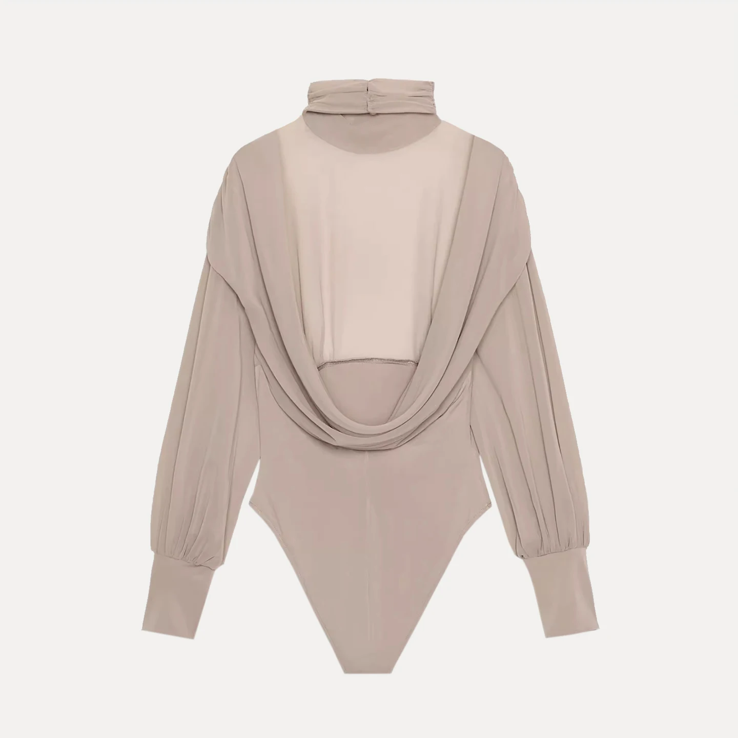 Traje Sexy con cuello levantado y diseño Ba transparente para mujer, pantalones largos de cintura alta para ir al trabajo, otoño 2025