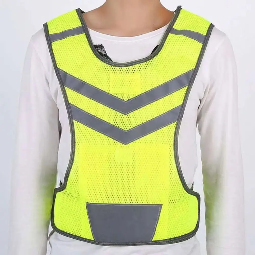 with Storage Bag Reflective Vest Lightweight Night Warning Reflective Safety Jacket Adjustable Waterproof