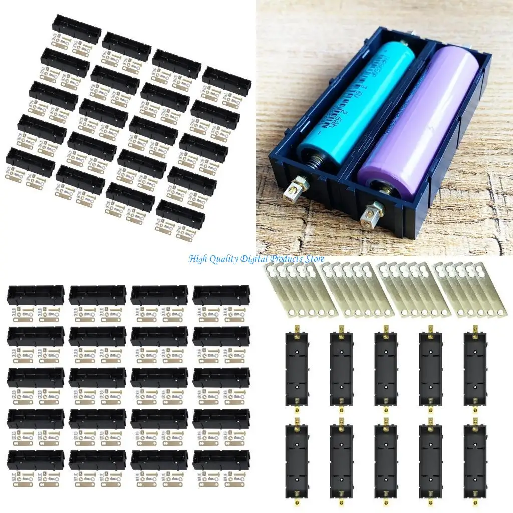 

U2JE Reliable Battery Slot Holder Box with Connectors for 18650 Batteries