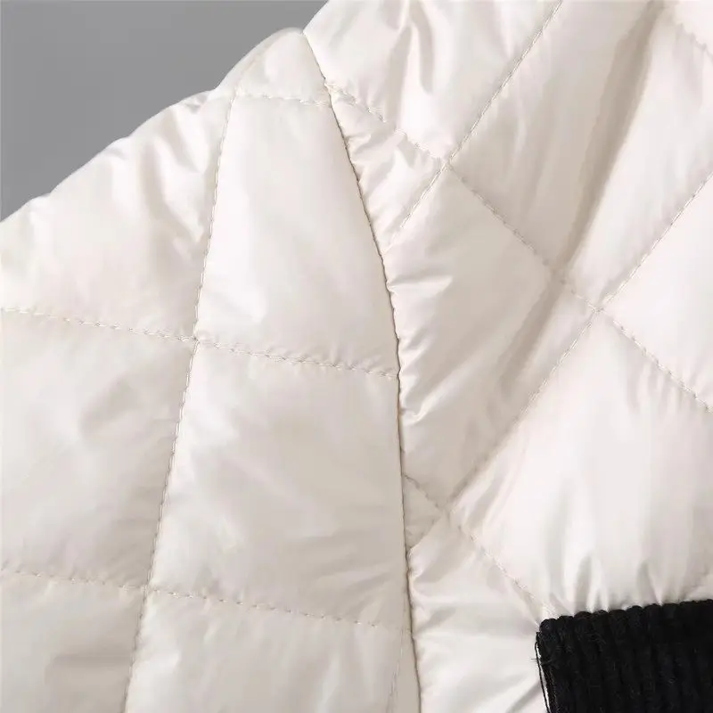 Winter koreanischer Mantel warme Baumwoll jacke mittellanger Revers kragen Cord kontrastierende Patchwork übergroße geste ppte Kleidung z4291