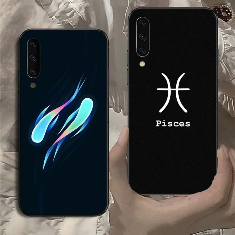 Pisces Astrology Smart Phone Case for Samsung Note 9 10 20 Plus Pro Ultra J6 J5 J7 J8 Black Soft Phone Cover Funda