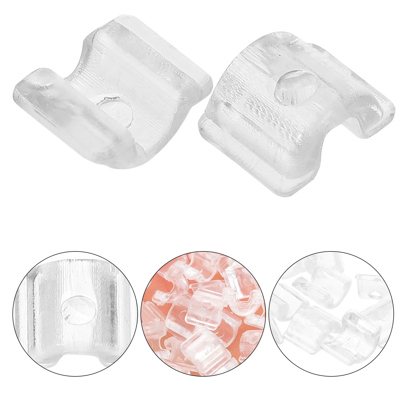 

50Pcs Plastic Hair Rope Buckles Hair Tie Holders DIY Craft Supplies for Women Headdress Accessories Headwear DIY Buckle