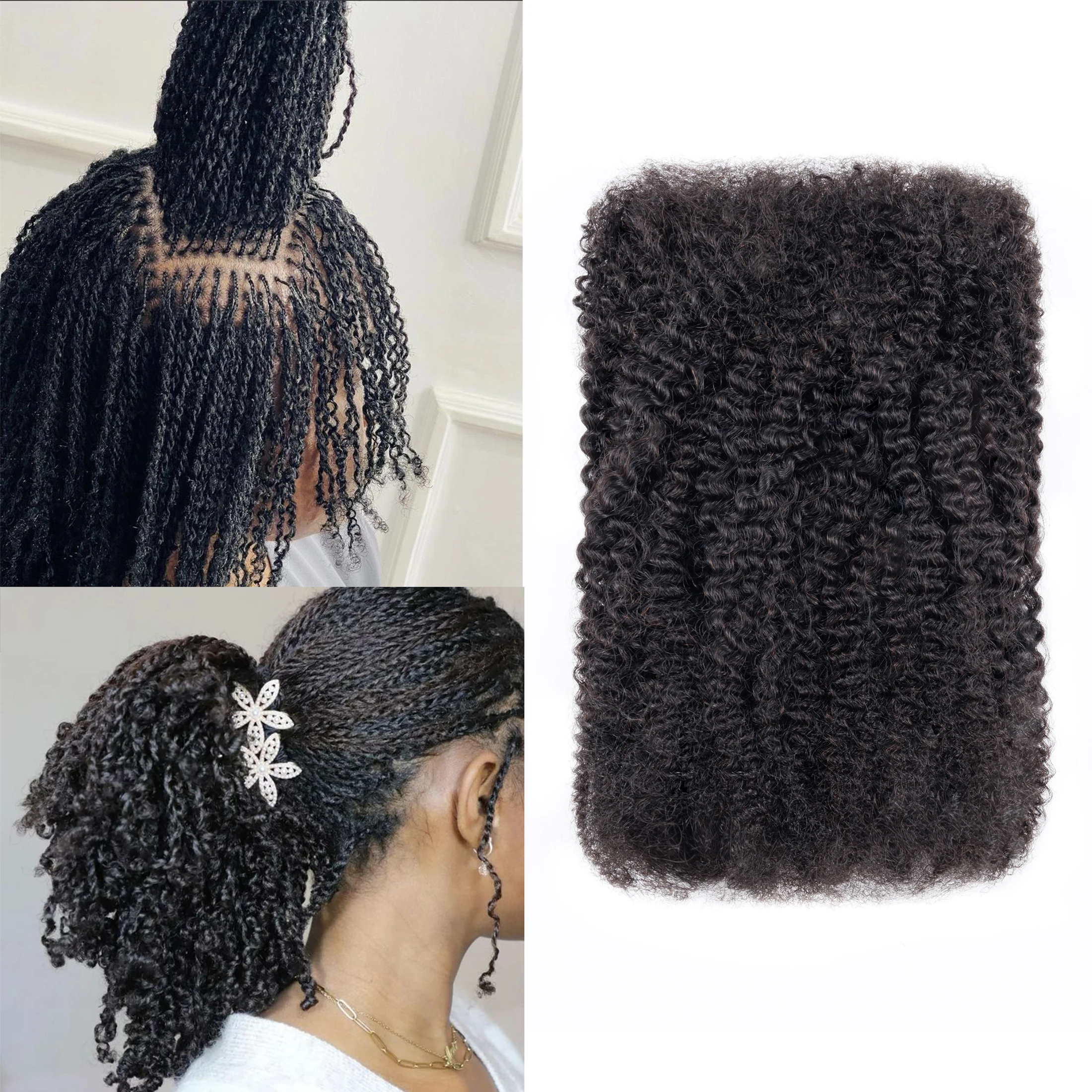 ANNA Easy Braid 50g 8-16 pouces disponibles Extensions de cheveux humains en vrac pré-étirés pour personnaliser votre propre coiffure