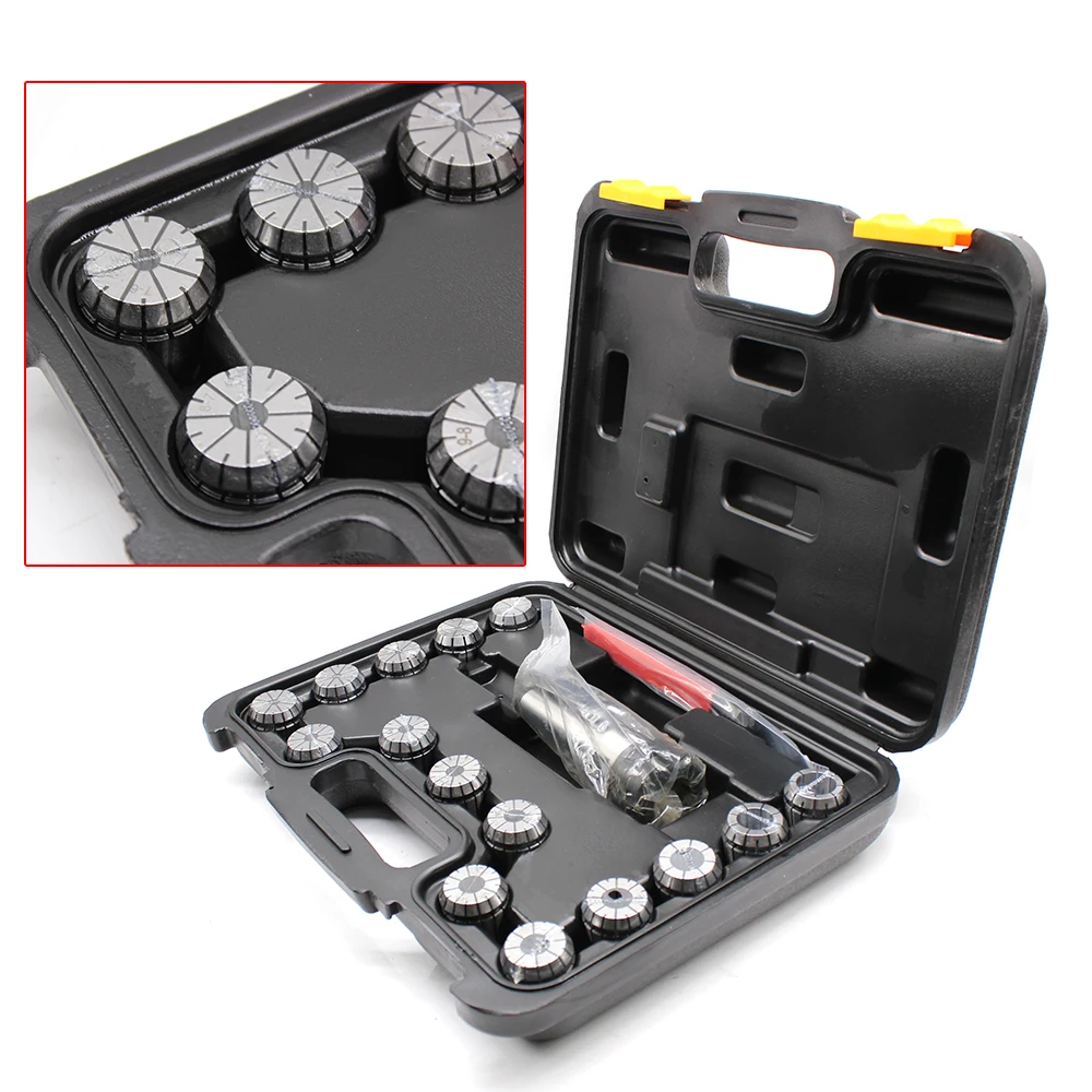 15pcs MT3 M12 ER32 Collet Chuck Holder Extension Set CNC Milling Lathe Tool